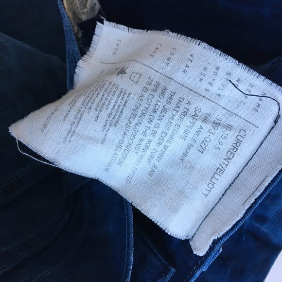 Current Elliott The Ankle Skinny Jeans Sapphire Blue Leopard Womens Size‎ 24 - Picture 7 of 10